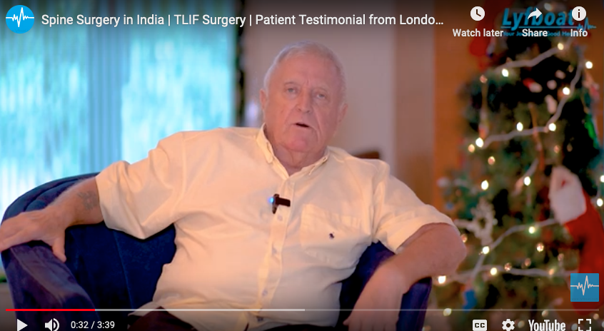 John Chappel from London, UK Traveled to India for Spine Surgery